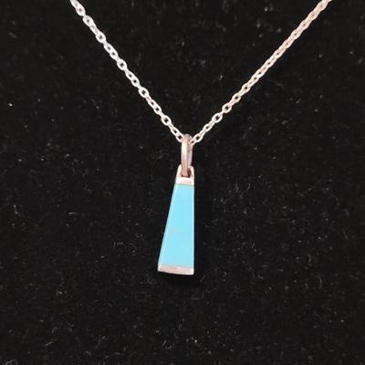 145: Sterling & Turquoise Necklace