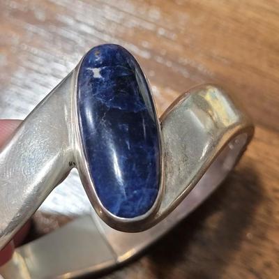 147: Blue Lapis & Sterling Silver Taxco Necklace and Bracelet