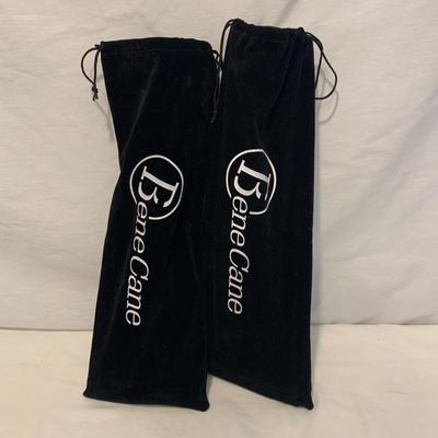 Two BeneCane Walking Sticks w/ Built-In Lights & Bear Horn  (M-JS)