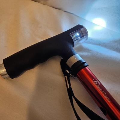 Two BeneCane Walking Sticks w/ Built-In Lights & Bear Horn  (M-JS)
