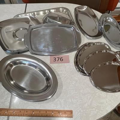 Vintage stainless steel serving ware