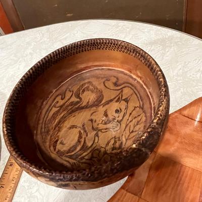 Wooden kitchen carved tray + more