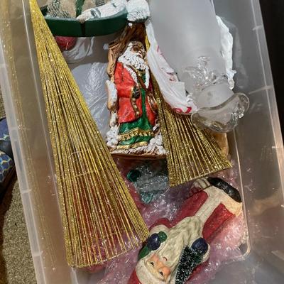 2 totes of Vintage Christmas items