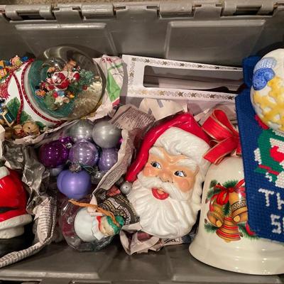 2 totes of Vintage Christmas items