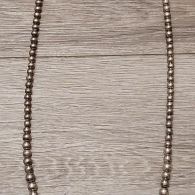 #151: 32" Sterling Silver Graduated Bead Necklace