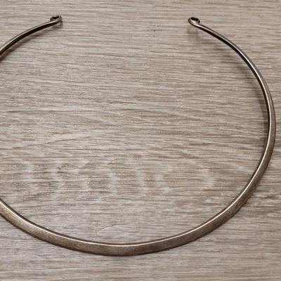 152: Sterling Silver Choker Cuff Necklace