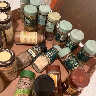 Vintage Schillings spice jars + more