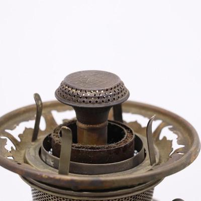 Antique B&H Globe Art Nouveau Floral Kerosene Lamp