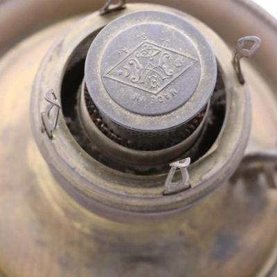 Antique Edward Miller & Co Kerosene Lamp with Art Deco Design