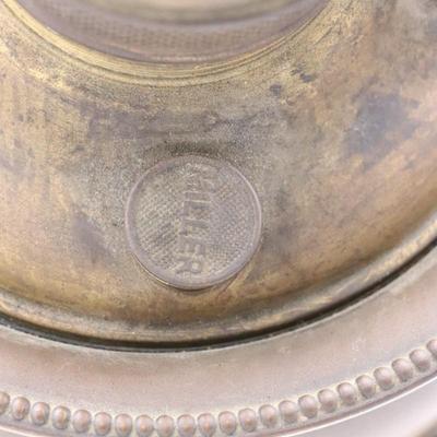 Antique Edward Miller & Co Kerosene Lamp with Art Deco Design