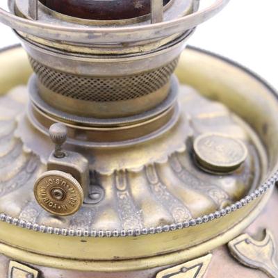Gorgeous Art Nouveau B&H and Royal Kerosene Burner Lamp