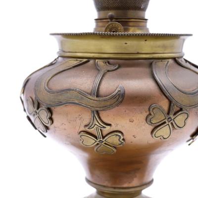 Gorgeous Art Nouveau B&H and Royal Kerosene Burner Lamp