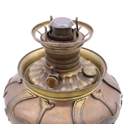 Gorgeous Art Nouveau B&H and Royal Kerosene Burner Lamp