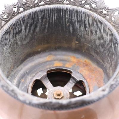 Ornate Rams Head No. 4 B&H Radiant Antique Kerosene Burner Lamp