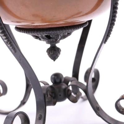Ornate Rams Head No. 4 B&H Radiant Antique Kerosene Burner Lamp