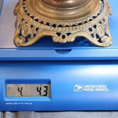 Antique Brass Kerosene Lamp Base that is Rewired