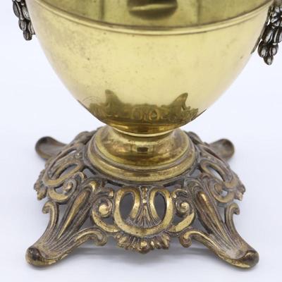 Antique Bradley and Hubbard Brass Kerosene Lamp