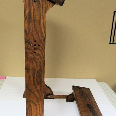 Lot 437:  Antique Wood Church Kneeler and Etching, St. John's Episcopal Church, St. Cloud, MN