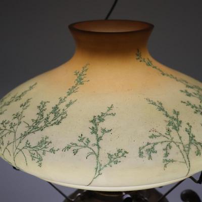 Antique Tam O Shanter Kerosene Lamp Shade Attributed to Handel