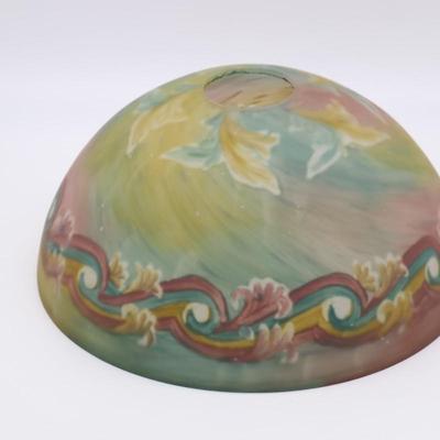 Beautiful Antique Reverse Painted Lamp Shade