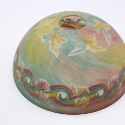 Beautiful Antique Reverse Painted Lamp Shade