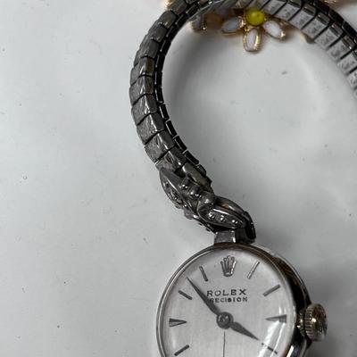 Watches, Vintage jewelry, cigar box. semi precious bead necklaces