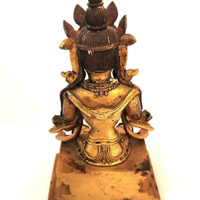 Lot #44 Vintage Gilt Brass Figure Vajrasattva