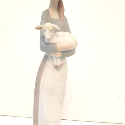 Lot #46  LLADRO Figure - Girl with Lamb