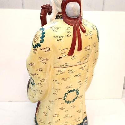 Lot #48  Vintage Ceramic Statue of Shou Xing, God of Longevity