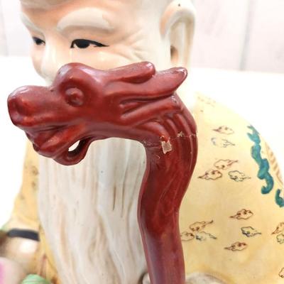 Lot #48  Vintage Ceramic Statue of Shou Xing, God of Longevity
