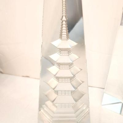Lot #49 Lot of 3 Crystal Obelisks