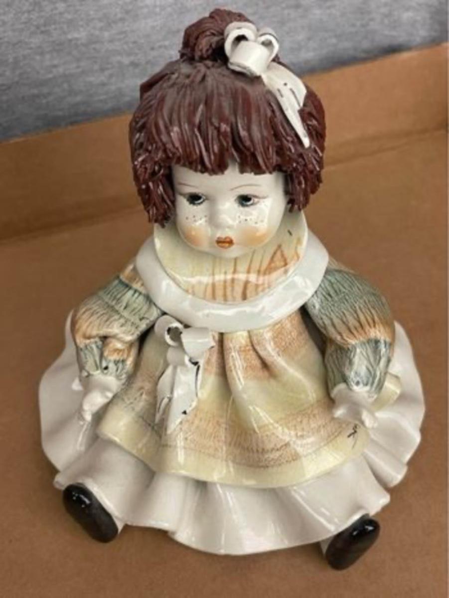 Vintage Zampiva Spaghetti Doll in Ruffled Dress
