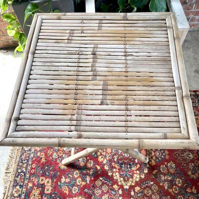 Vintage folding bamboo table