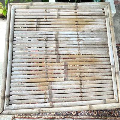 Vintage folding bamboo table