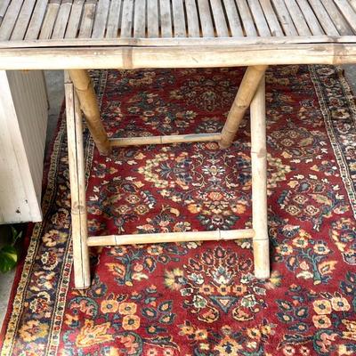 Vintage folding bamboo table