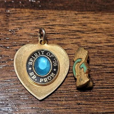 156: Vintage Prom Pendant and Pin