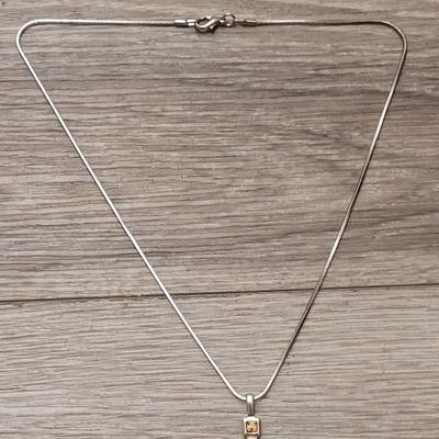 #159: Tiger's Eye & Citrine Pendant