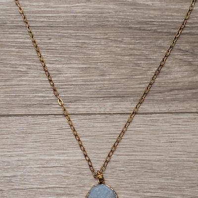 #161: Dyed Quartz Geode Pendant