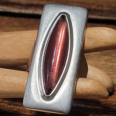 #164: Jorgen Jenson Denmark Amethyst & Pewter Ring
