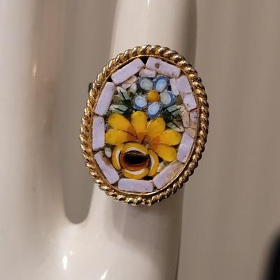 174: Italian Micro Mosaic Ring