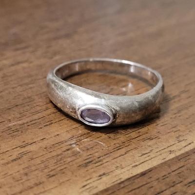 179: Amethyst and Sterling Silver Ring
