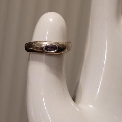 179: Amethyst and Sterling Silver Ring