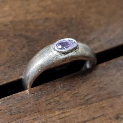 179: Amethyst and Sterling Silver Ring