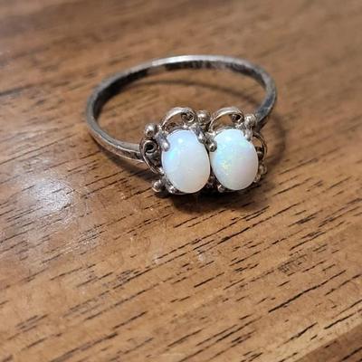 #182: Sterling Silver and Opal Ring
