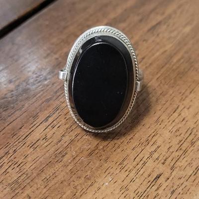 #187: Black Onyx and Sterling Silver Ring