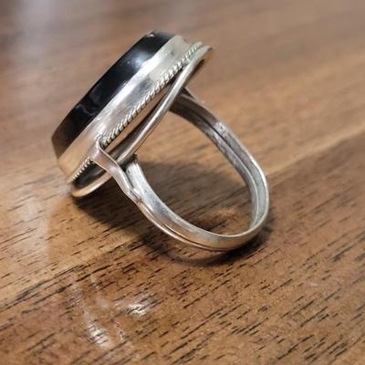 #187: Black Onyx and Sterling Silver Ring