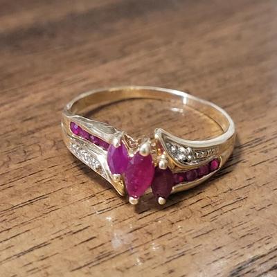 #190: 14kt Plumb Ruby Ring