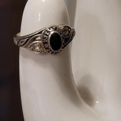 #193: 10kt Gold Onyx & Diamond Niwot Class Ring