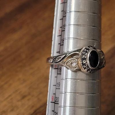 #193: 10kt Gold Onyx & Diamond Niwot Class Ring
