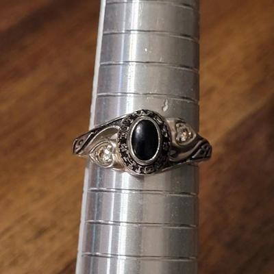 #193: 10kt Gold Onyx & Diamond Niwot Class Ring